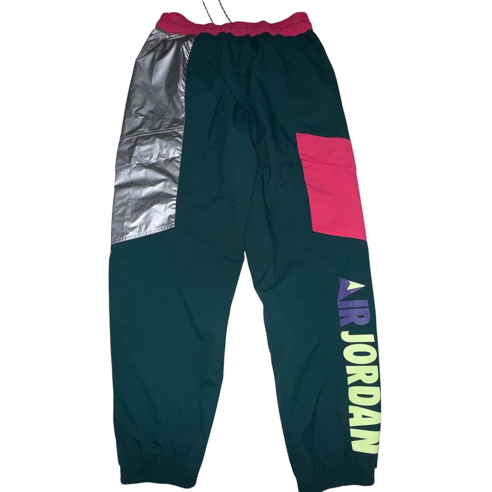 Air Jordan Winter Utility Pant Women L Standard Fit Logo Teal Pink New Gorpcore